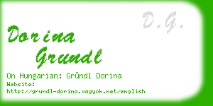 dorina grundl business card