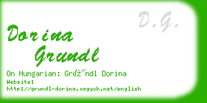 dorina grundl business card